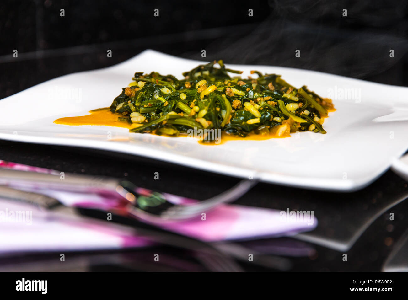 Spinach, The legend of the high iron content Stock Photo Alamy