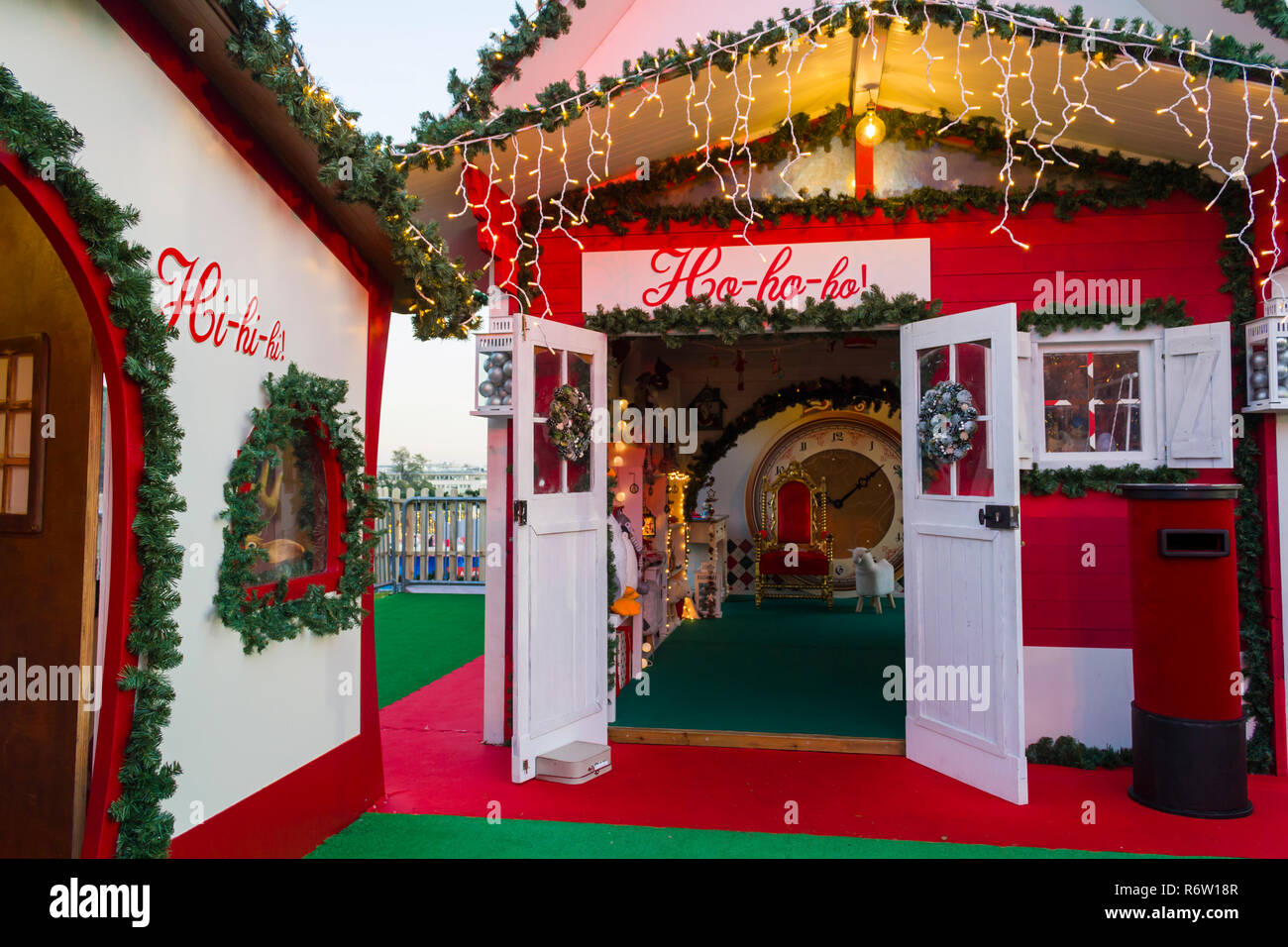 Santa claus house exterior Stock Photo Alamy