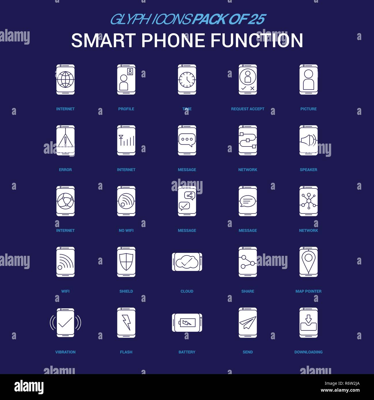 Smart Phone Functions White Icon Over Blue Background 25 Icon Pack Stock Vector Image Art Alamy Smart Phone Functions White Icon Over Blue Background 25 Icon Pack Stock Vector Image Art Alamy