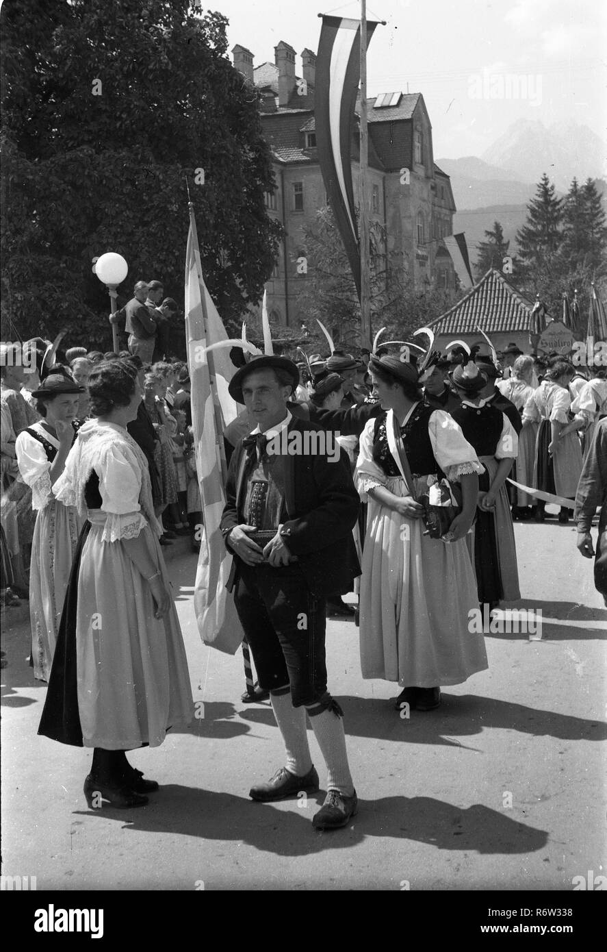 1948 Street Parade/Event, Tyrol Austria Stock Photo