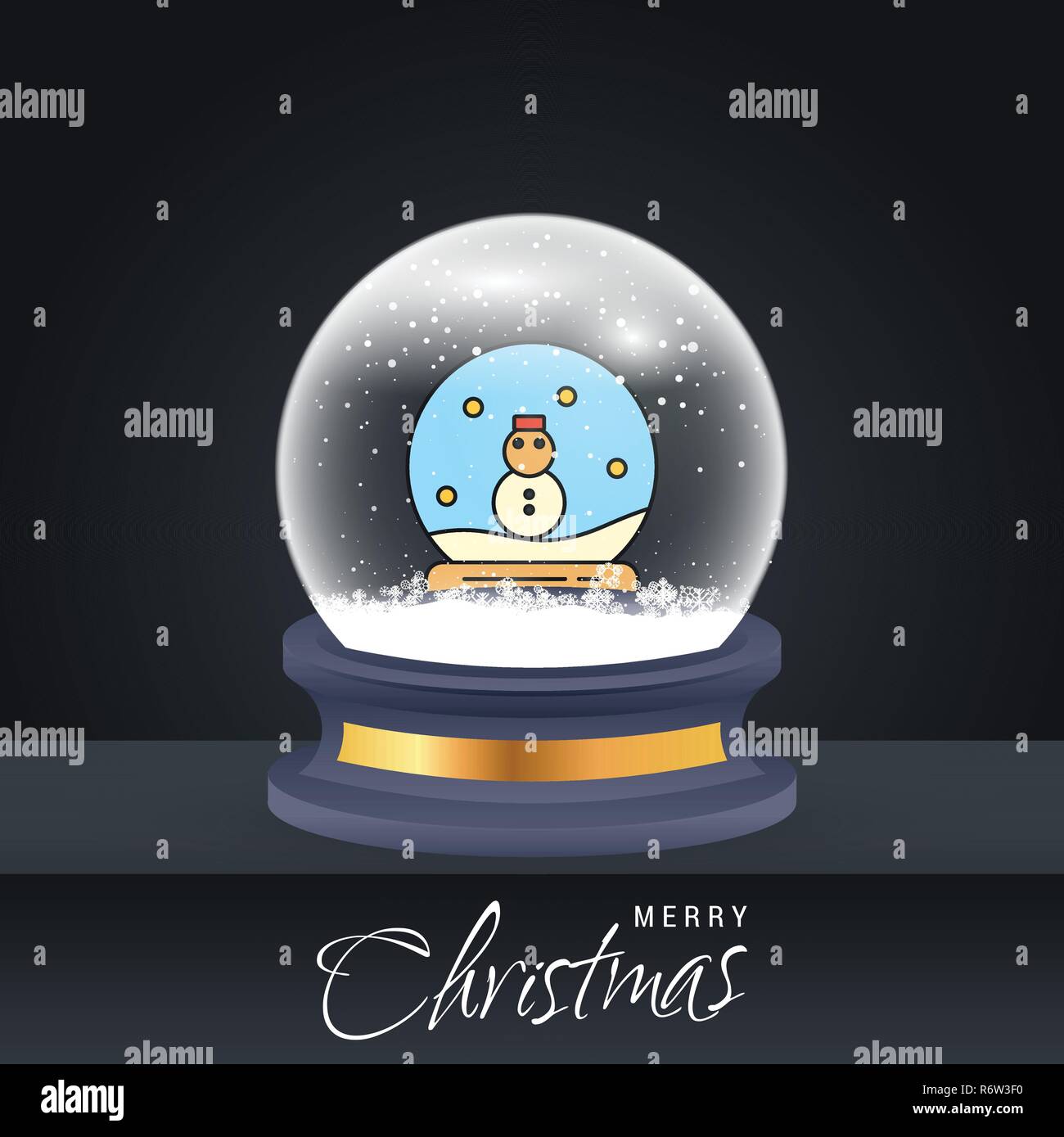 Christmas card with creative elegant design and globe also with dark ...
