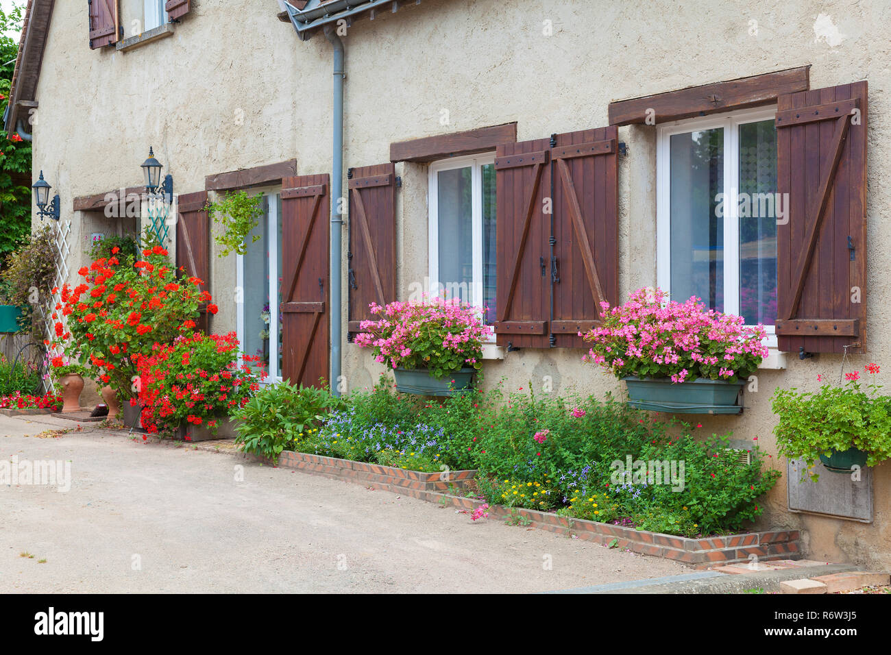 Architecture of Lavardin, Sarthe, Pays de la Loire, France Stock Photo