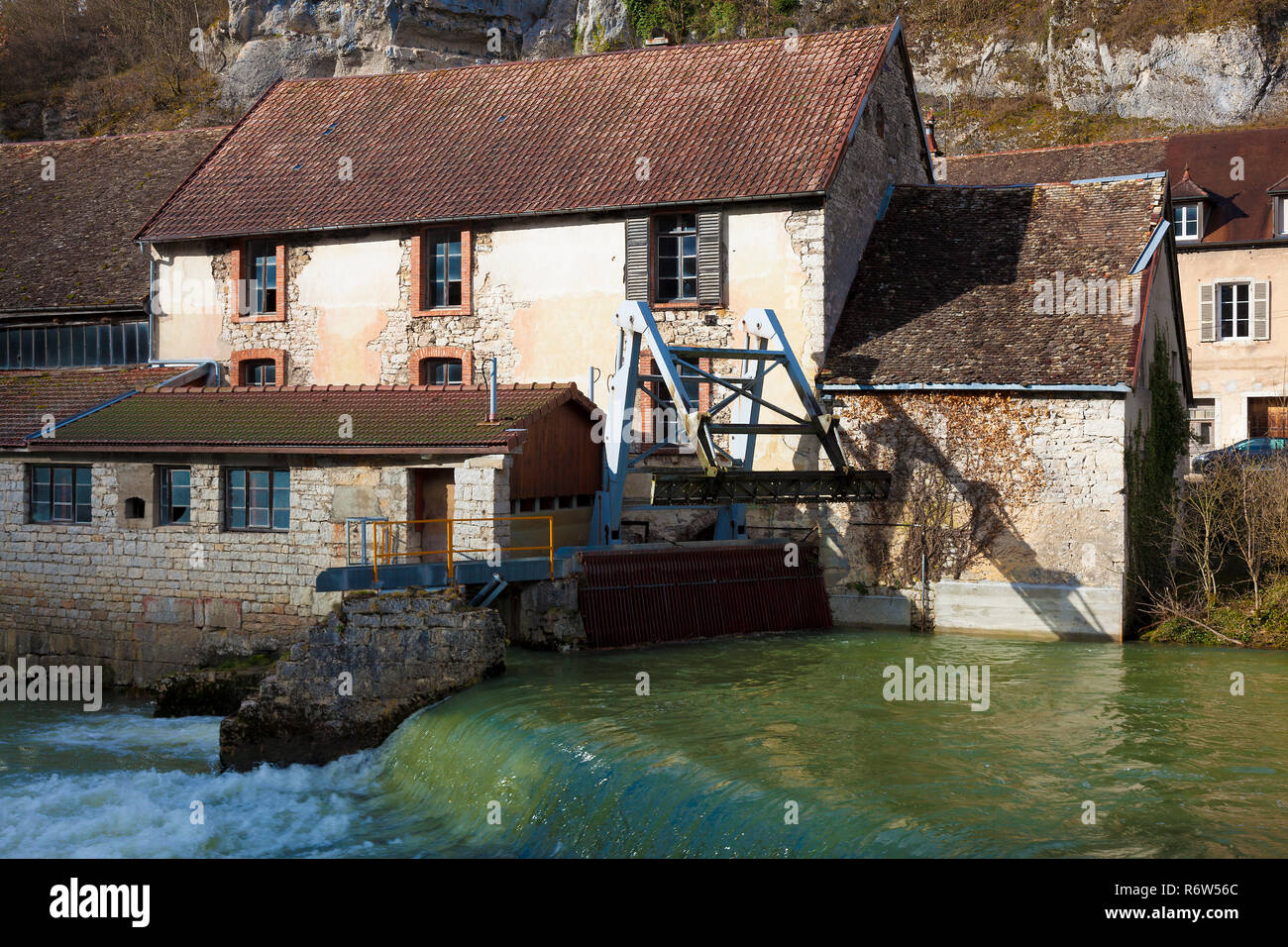 Architecture of Lods, Doubs,  Bourgogne-Franche-Comte, France Stock Photo