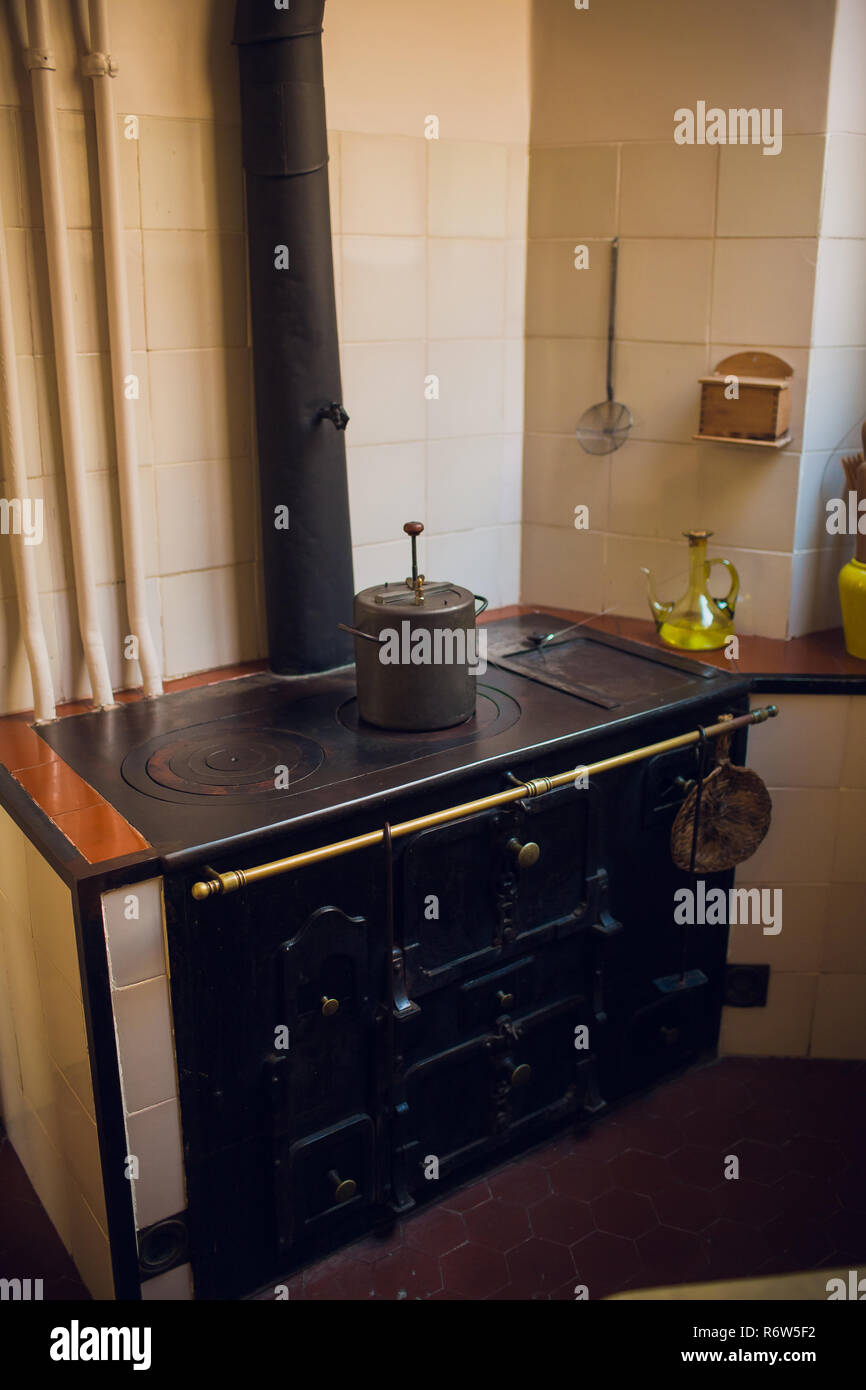Original vintage kitchen of middle class from beginning of 20th century
