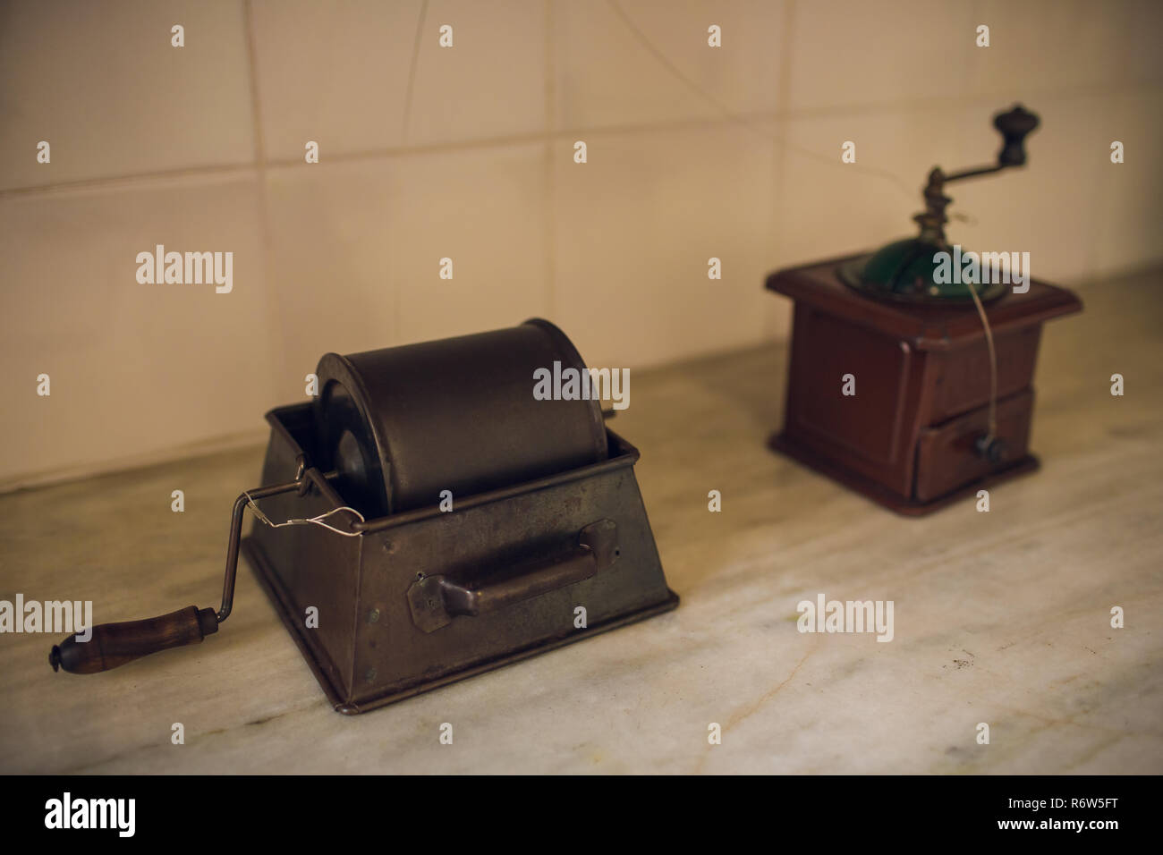 Original vintage kitchen of middle class from beginning of 20th century