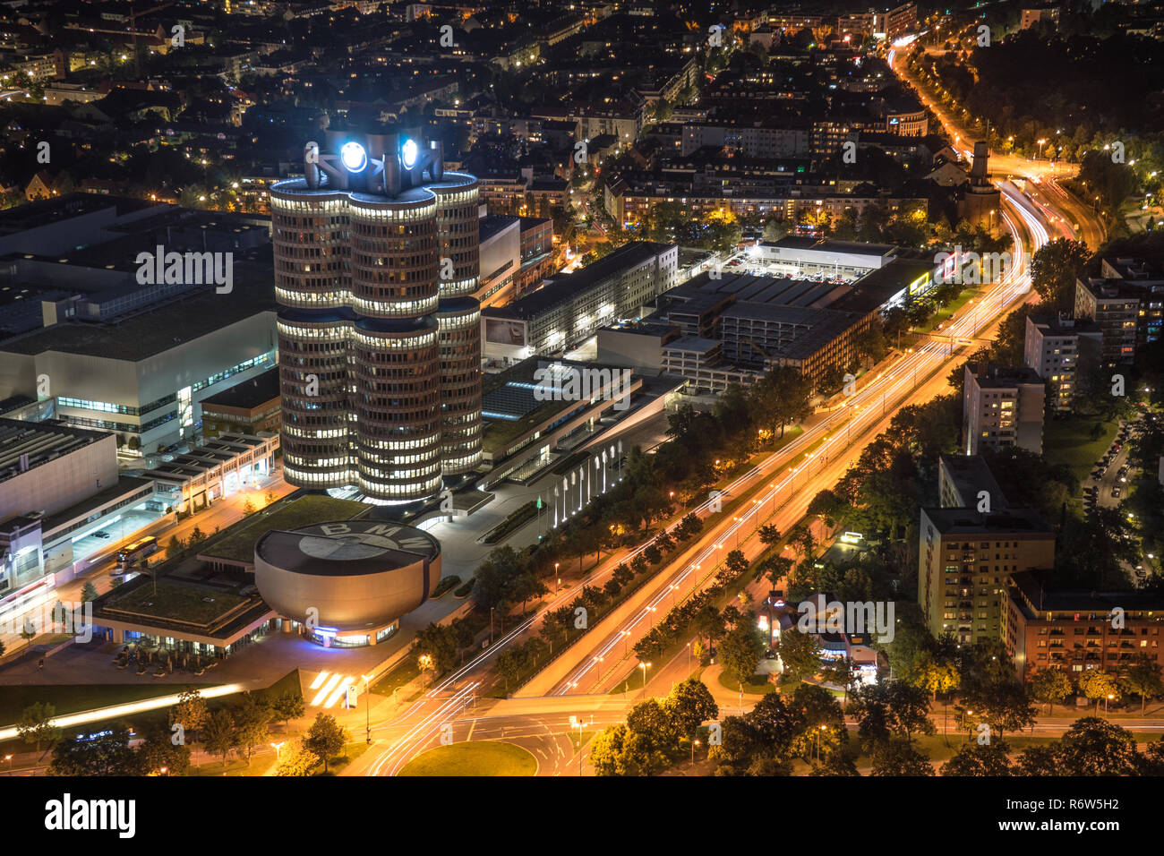 Munich at night Stock Photo