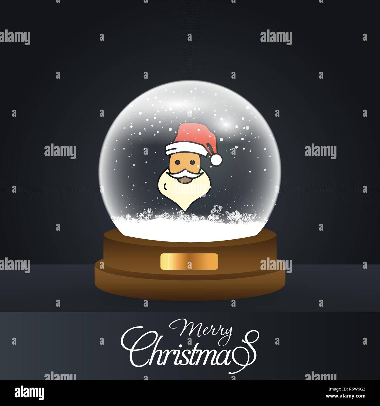 Christmas card with creative elegant design and globe also with dark ...