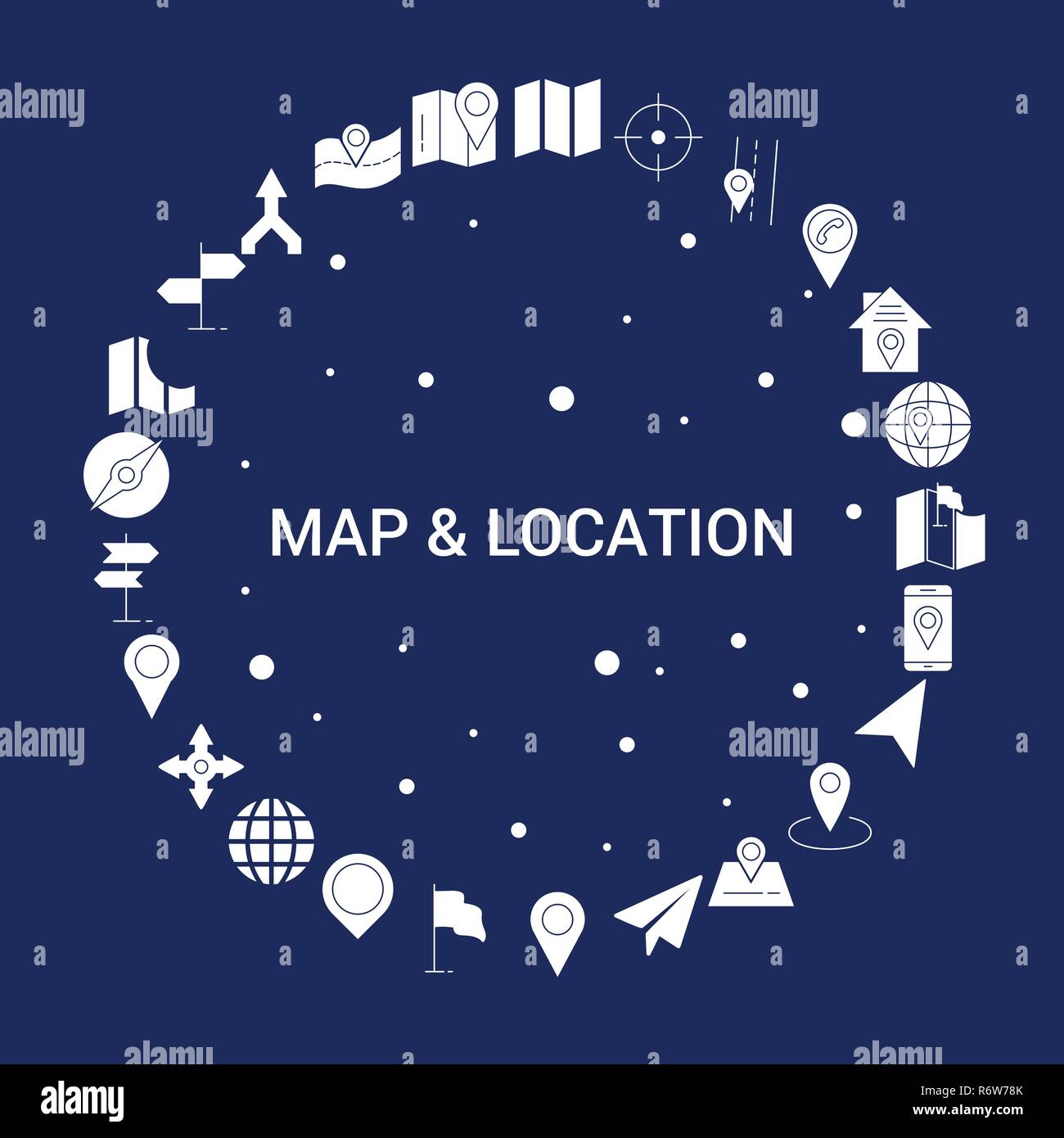 Creative Map and Location icon Background Stock Vector Image & Art - Alamy