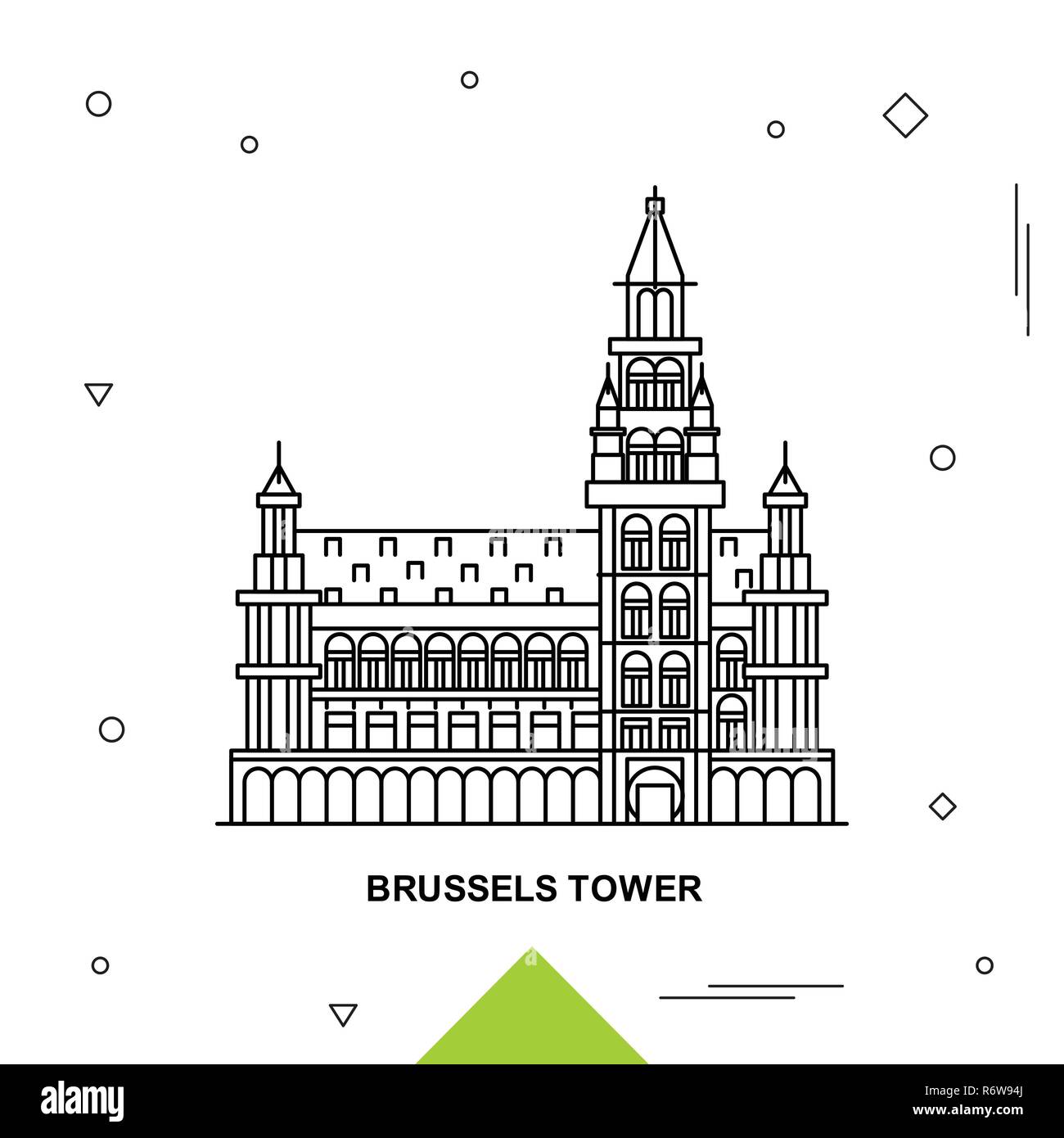 Gothic architecture brussels town hall Stock Vector Images - Alamy