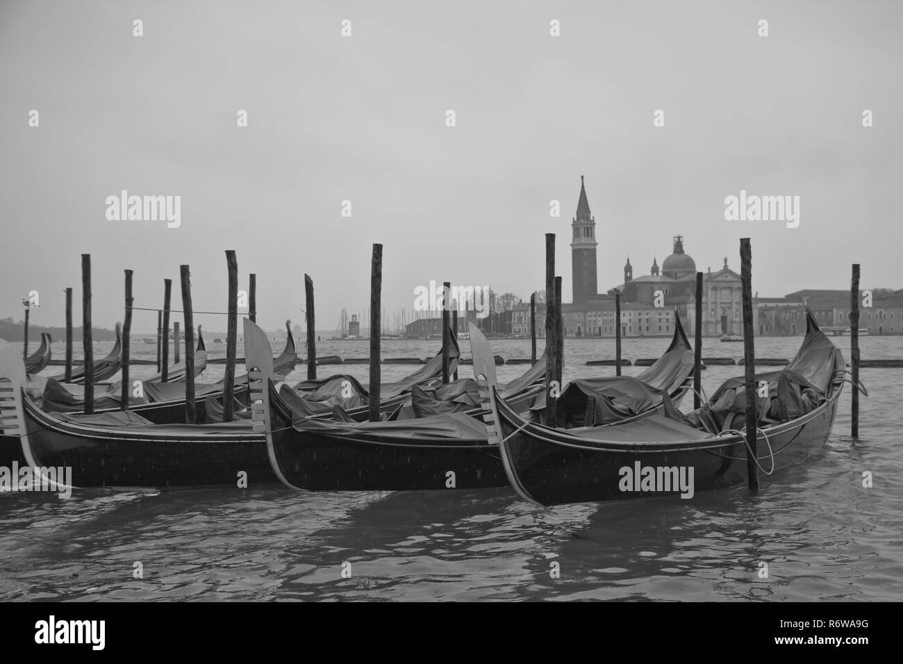 Acqua alta - Venice flooding. Venice, the capital of northern Italy’s Veneto region, is built on more than 100 small islands. Stock Photo