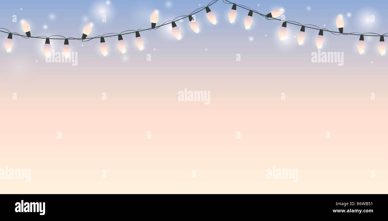 bright background with christmas fairy lights vector illustration EPS10 Stock Vector Image & Art