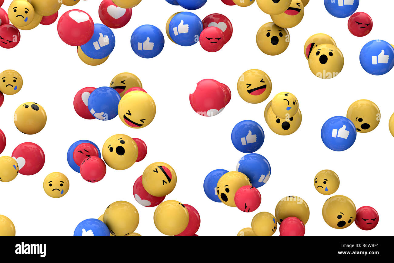 Emoji emoticon character background collection. 3D Rendering Stock Photo -  Alamy