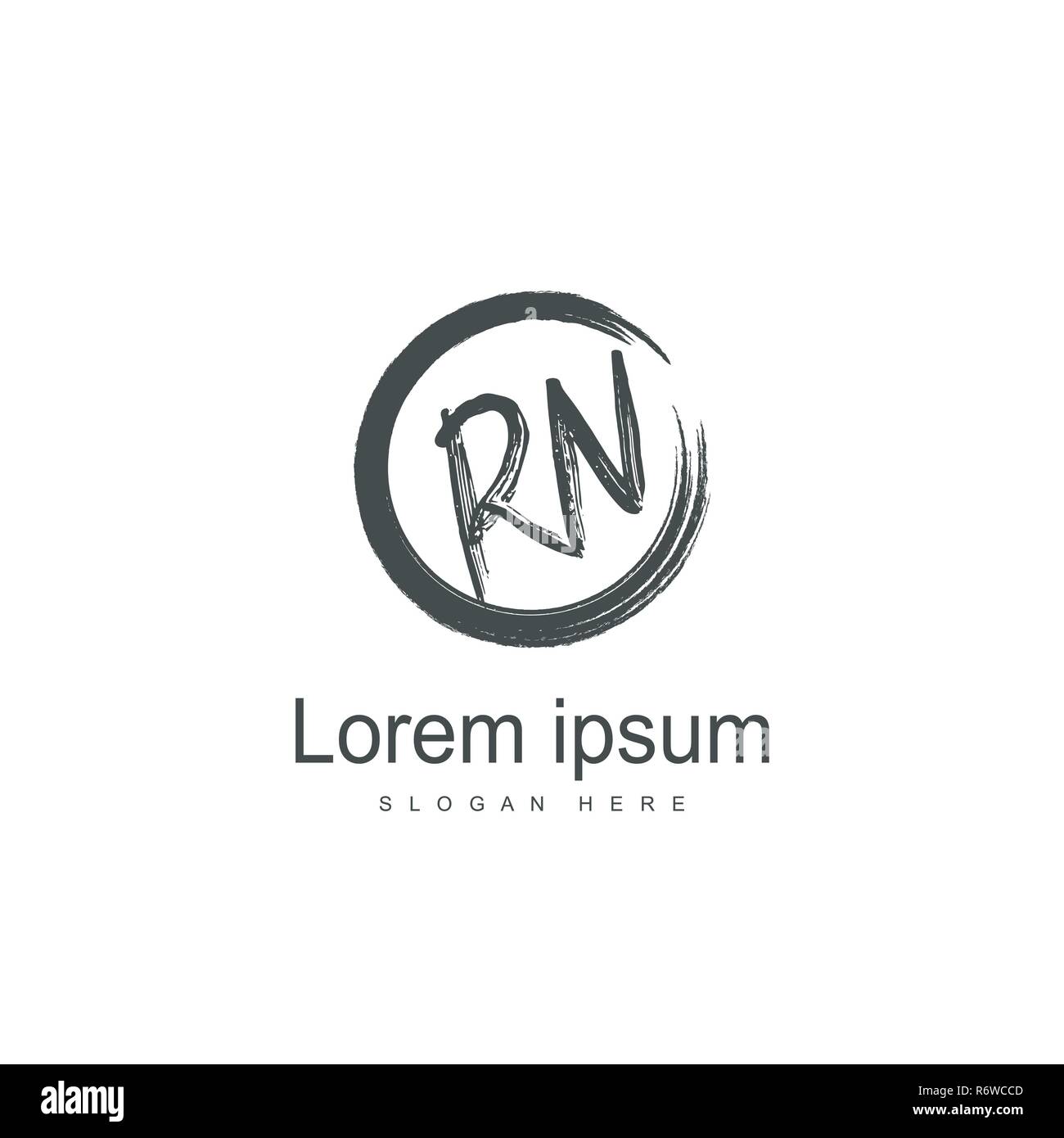 Initial RN Beauty Monogram and Elegant Logo Design Stock Vector -  Illustration of concept, element: 194000931