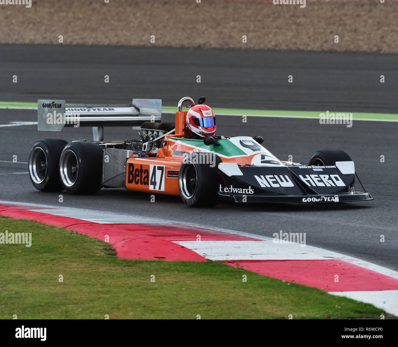 Jeremy Smith, March 2-4-0, FIA Masters, Historic Formula One, Silverstone Classic 2015, Chris McEvoy, circuit racing, cjm-photography, Classic Racing  Stock Photo
