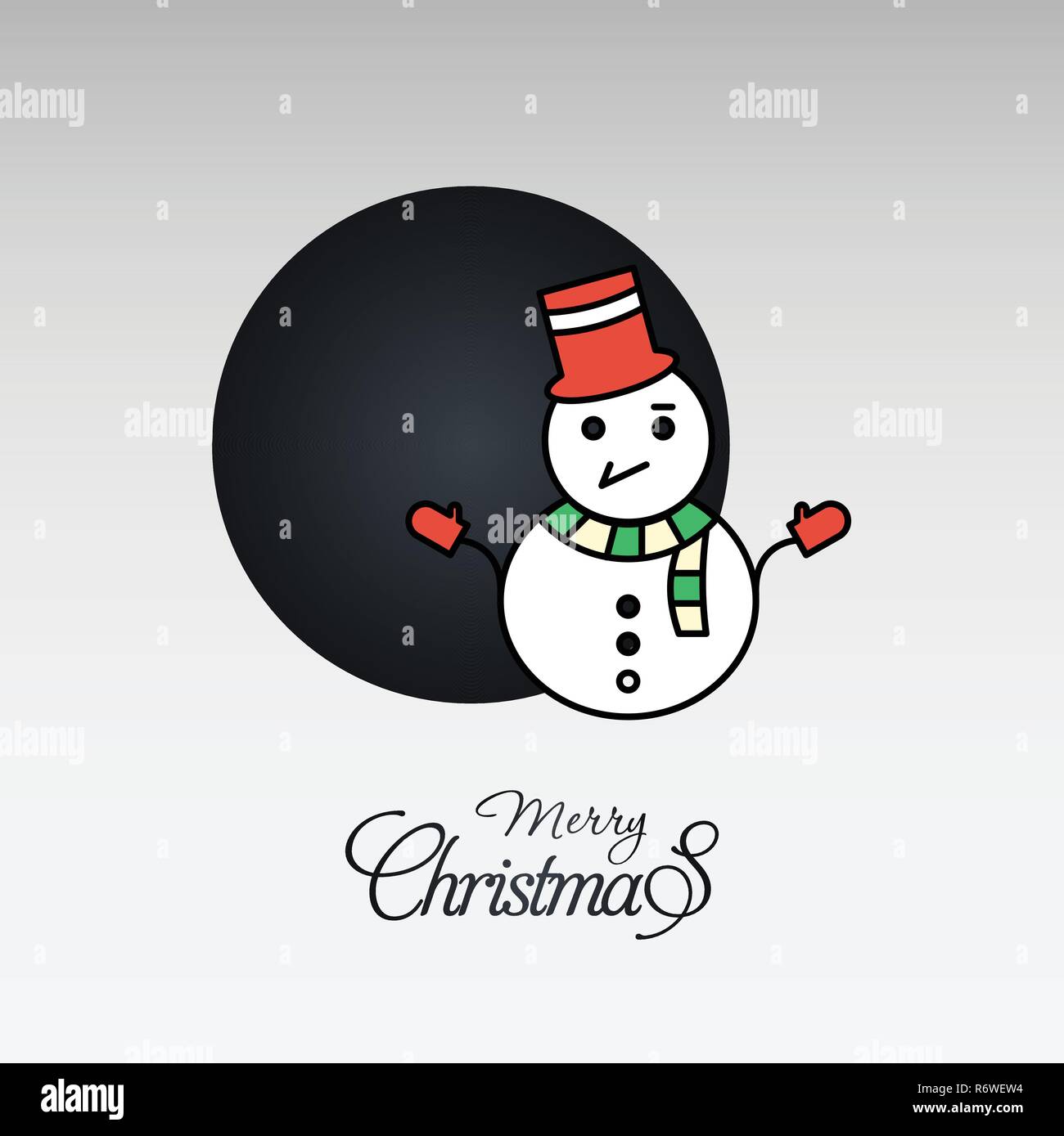 Christmas card with creative elegant design and light background vector ...