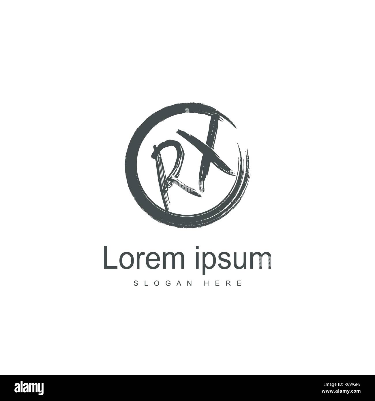 Initial RX Logo Template. Minimalist letter logo template design Stock ...