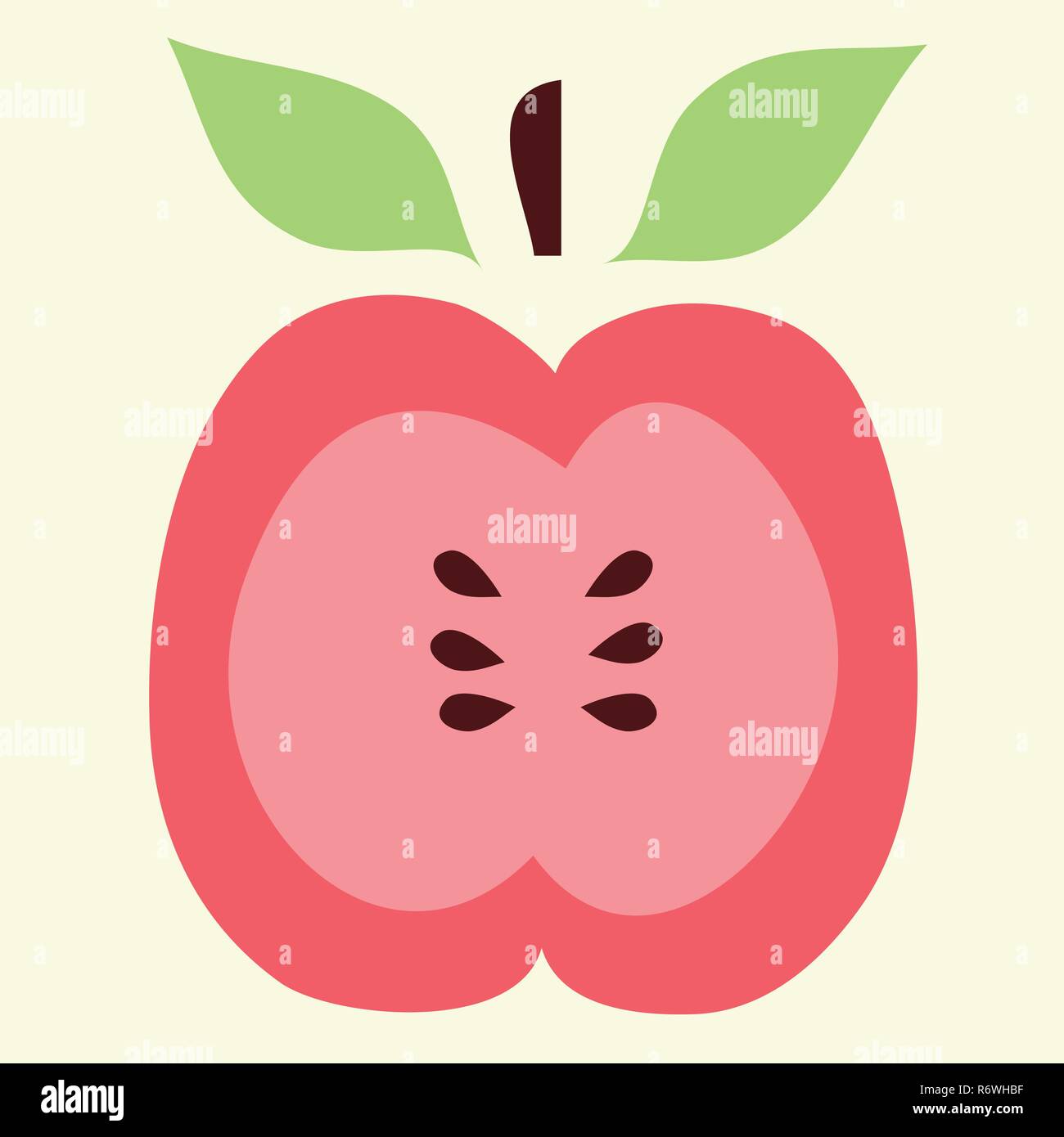 Apple, vector illustration in pastel colors Stock Vector
