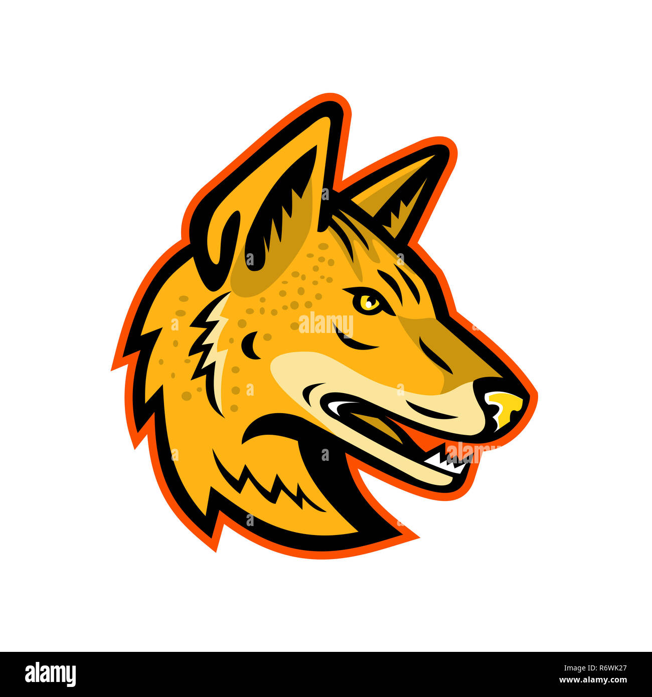 Arabian Wolf Head Mascot Stock Photo