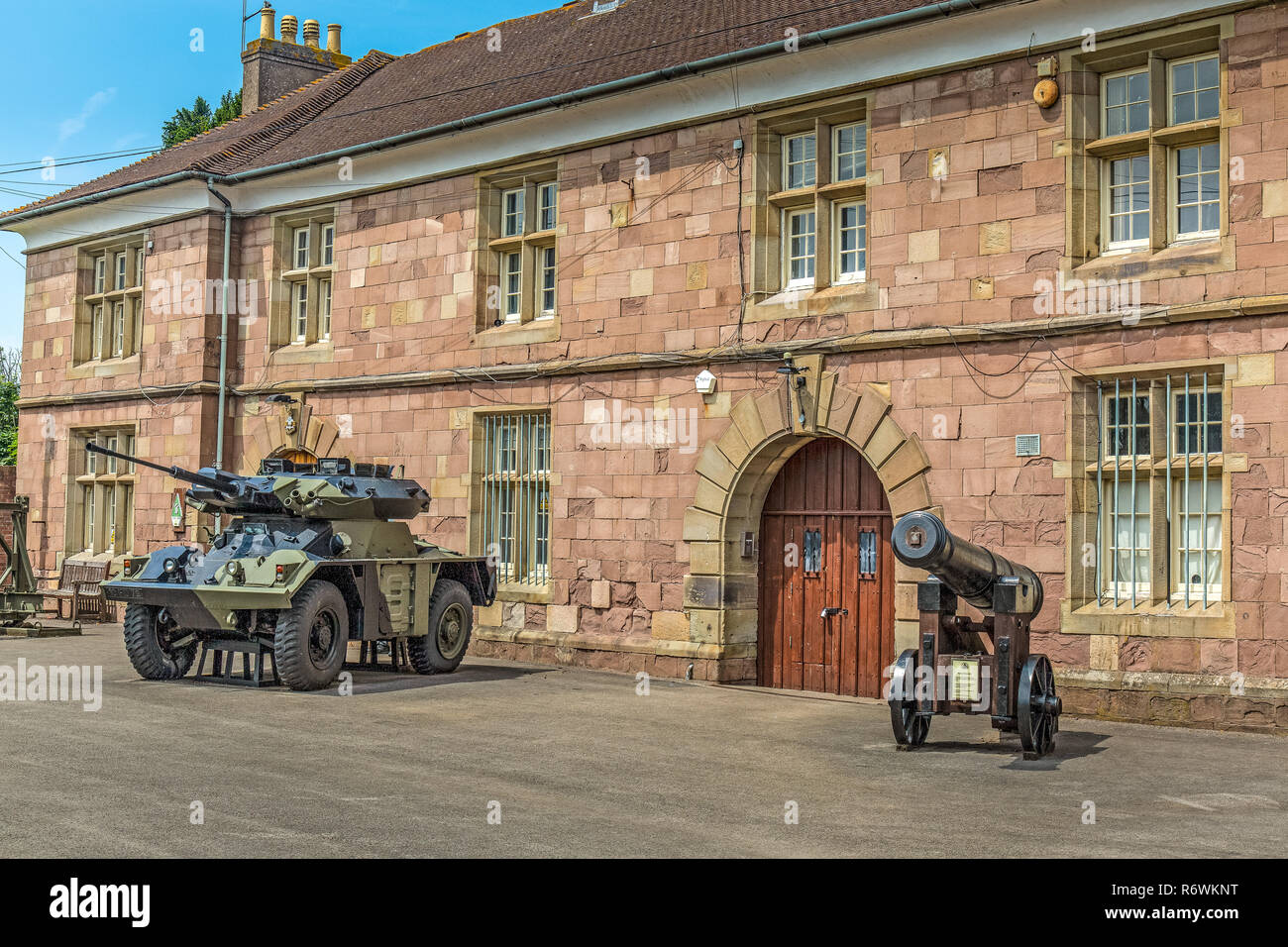 Monmouth Regimental Museum, located on Castle Hill in Monmouth, Wales. Stock Photo