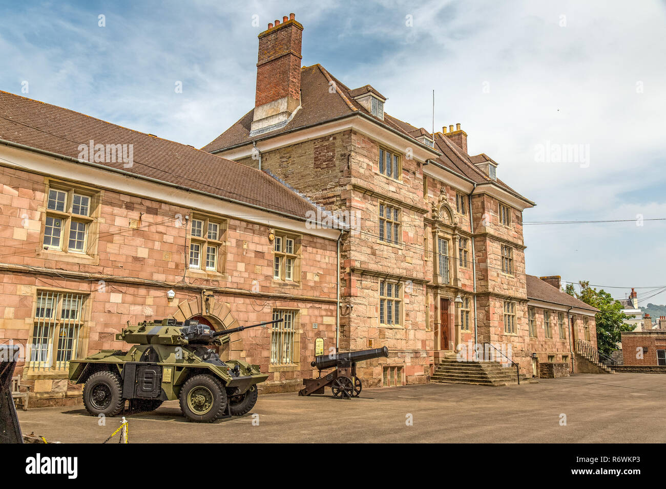Monmouth Regimental Museum, located on Castle Hill in Monmouth, Wales. Stock Photo