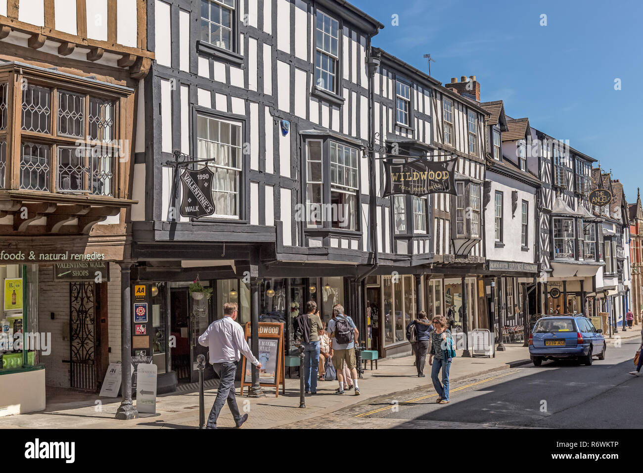 The town of Ludlow in Shropshire, England. A medieval walled town dating back to the 11th century. population around 11,000. Stock Photo