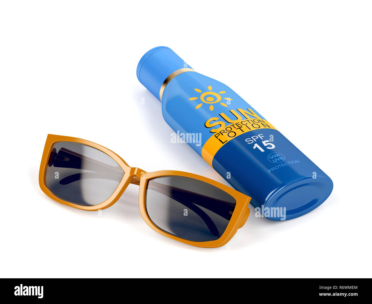 Sunglasses and sunscreen Stock Photo Alamy