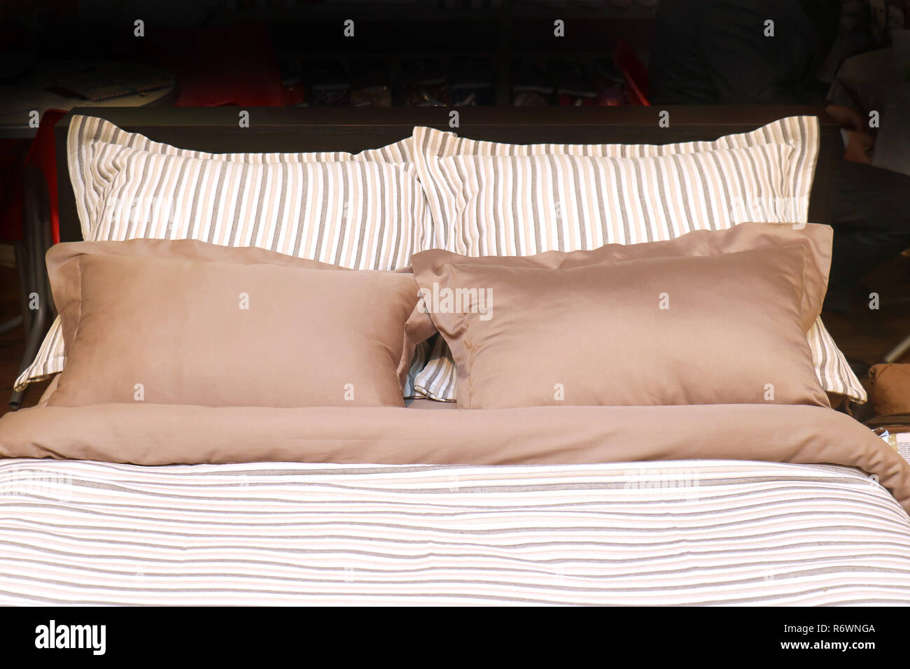 Bed linen clean Stock Photo Alamy