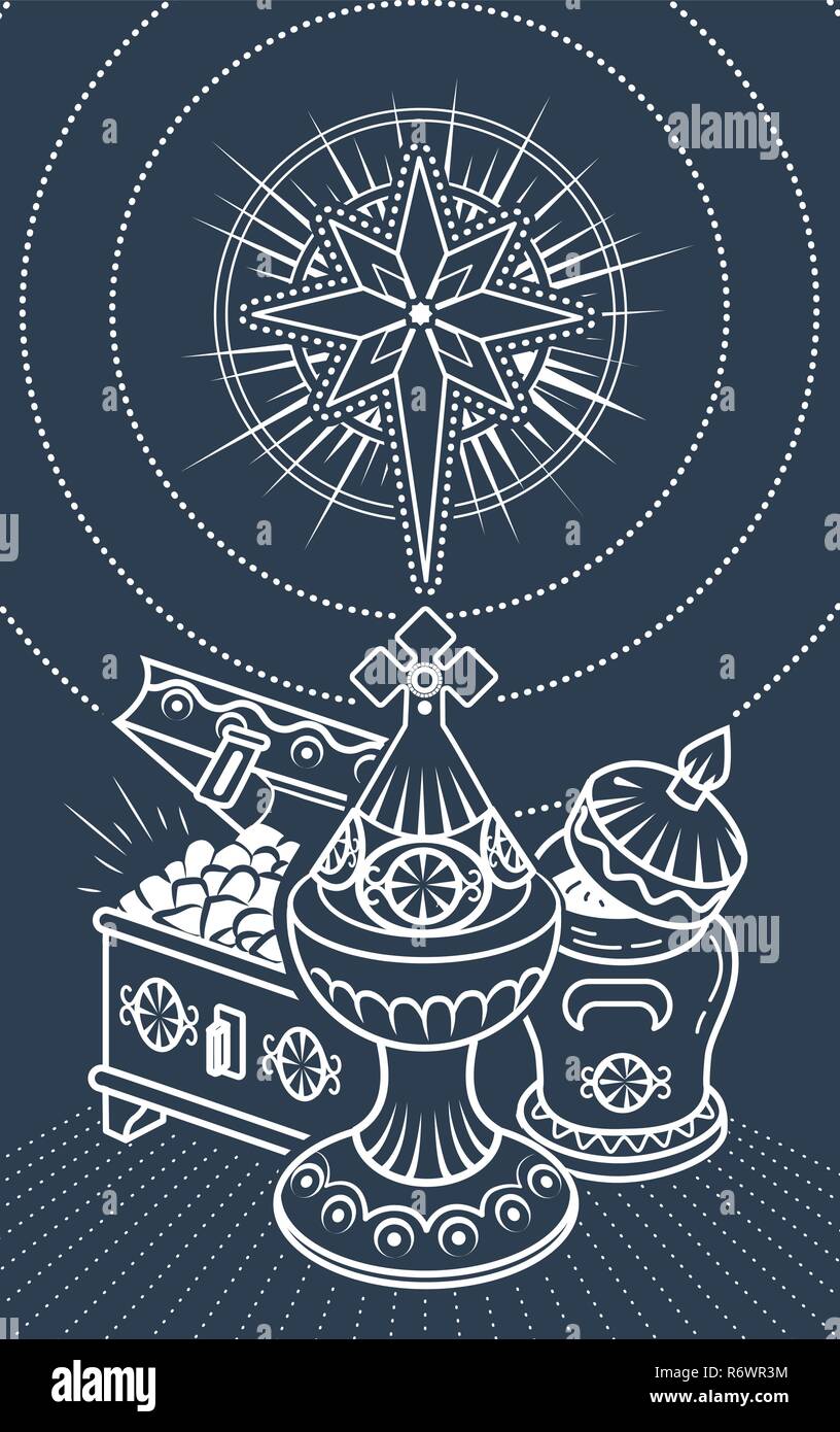 Gold Frankincense And Myrrh Clipart Black And White