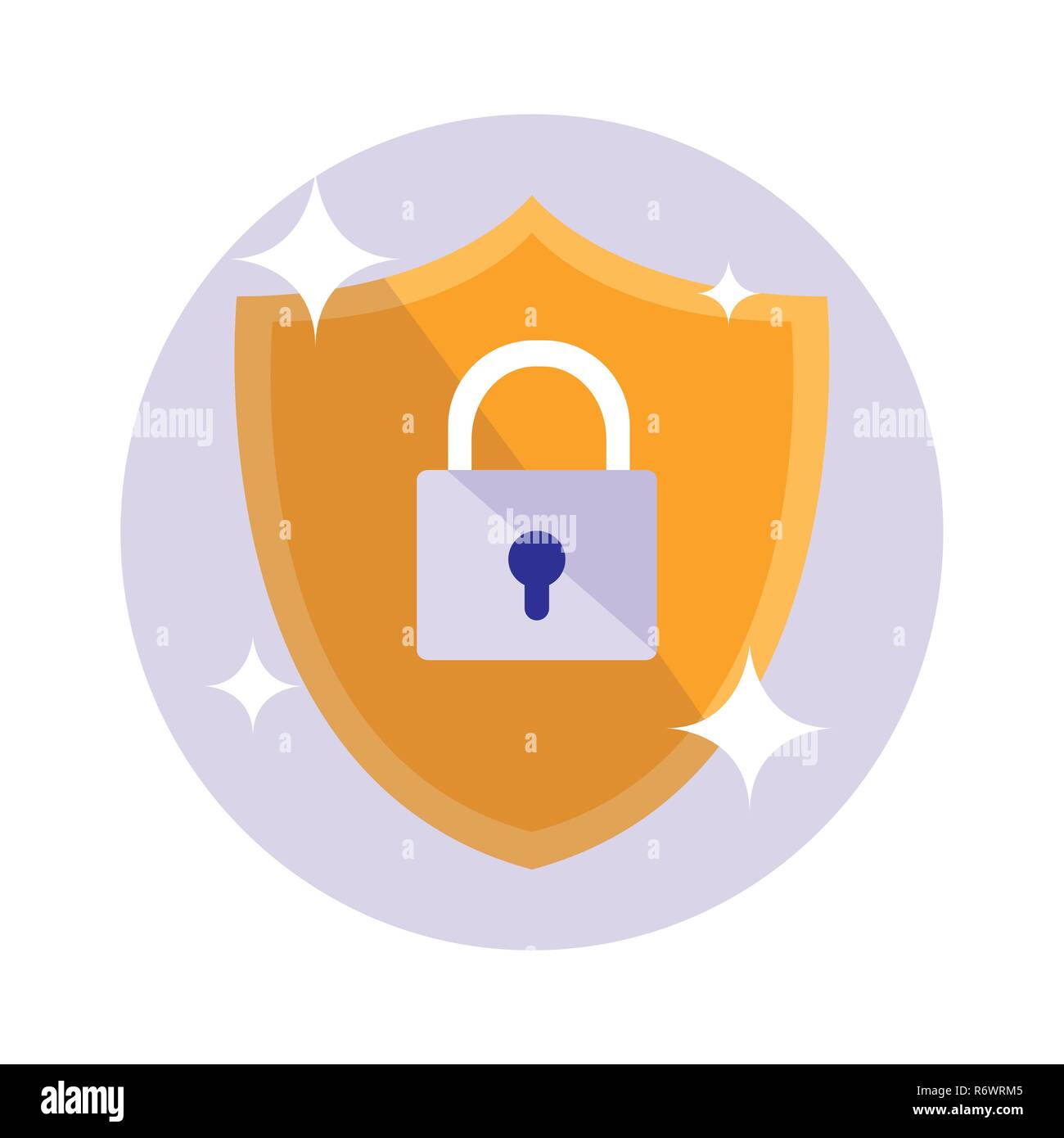 shield with padlock isolated icon vector illustration design Stock ...