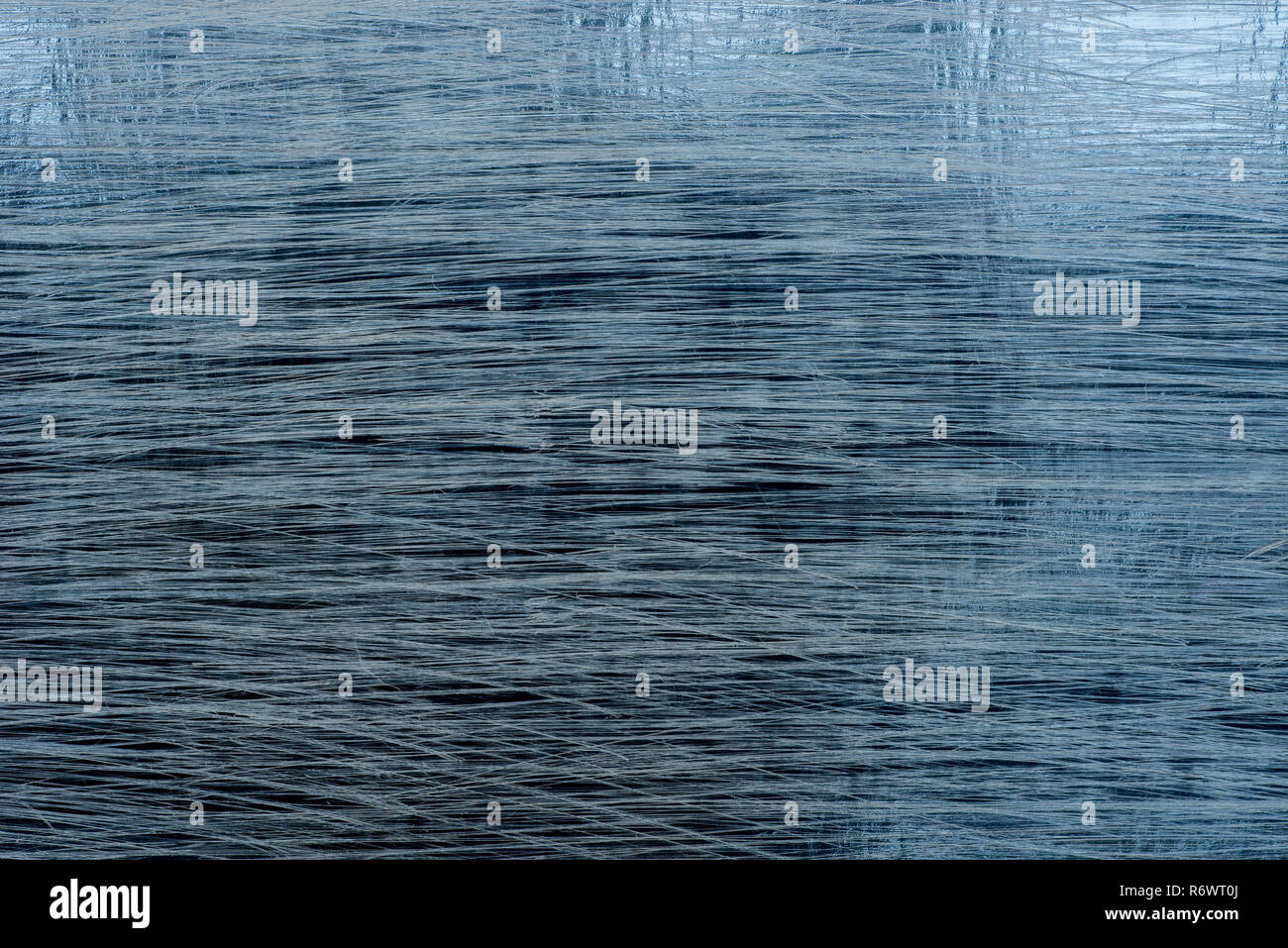 blue color scratched metallic paper background texture Stock Photo