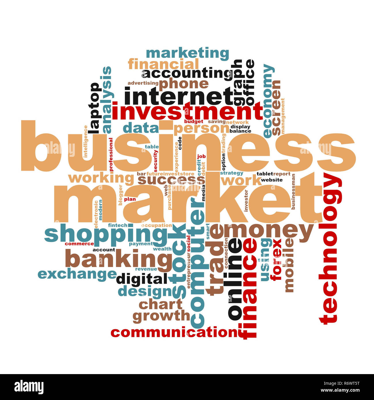 Business market word cloud Stock Photo Alamy