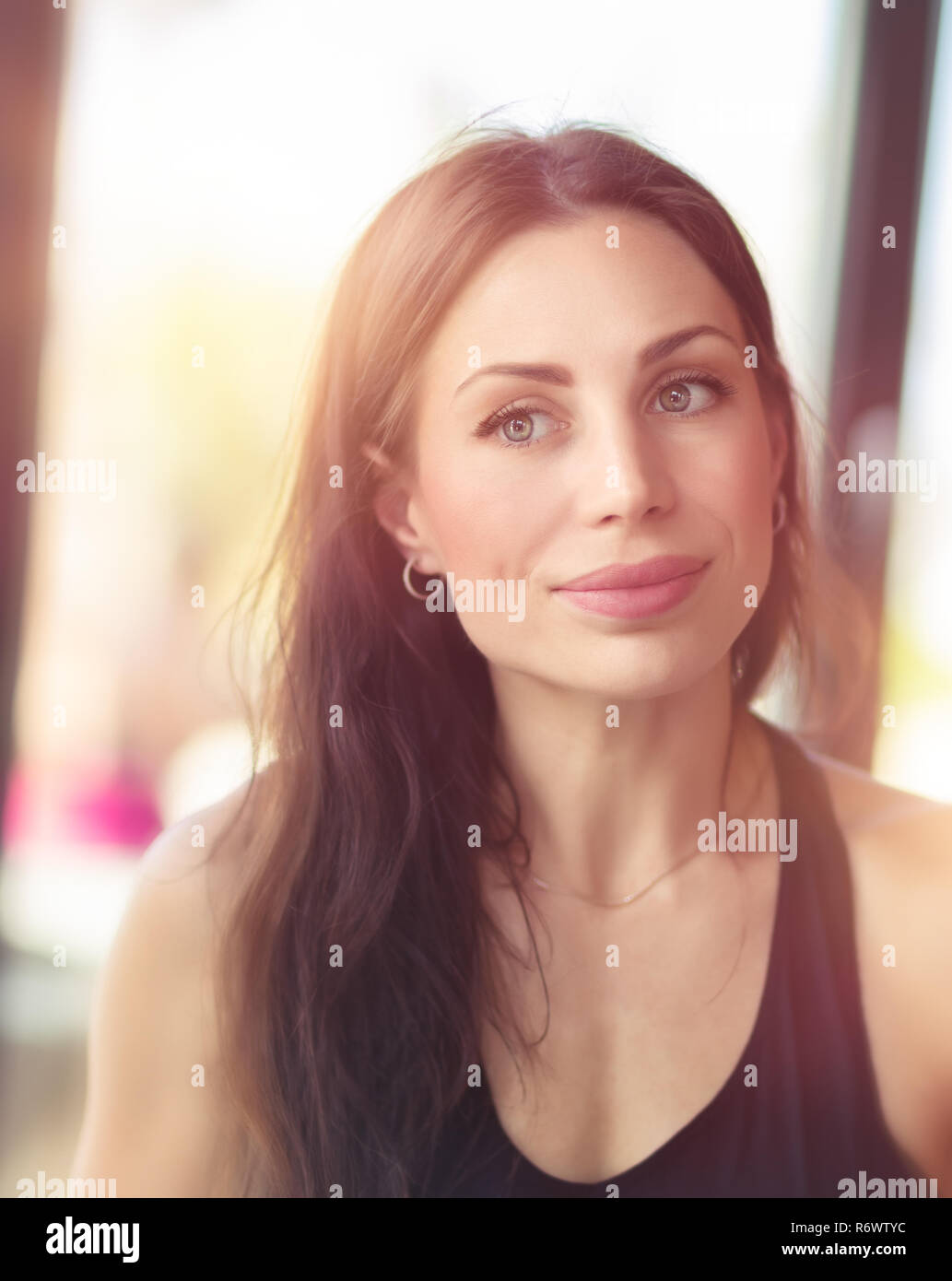 Authentic woman portrait Stock Photo Alamy