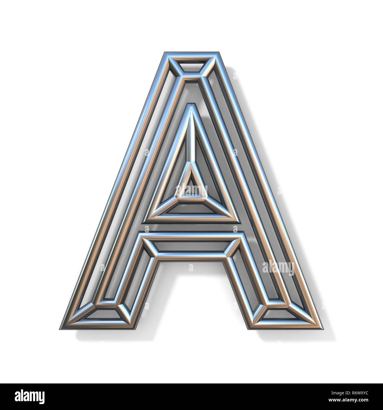 Wire outline font letter A 3D Stock Photo - Alamy