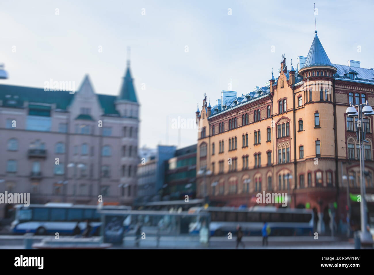 Winter view of Tampere, a city in Pirkanmaa, southern Finland Stock Photo