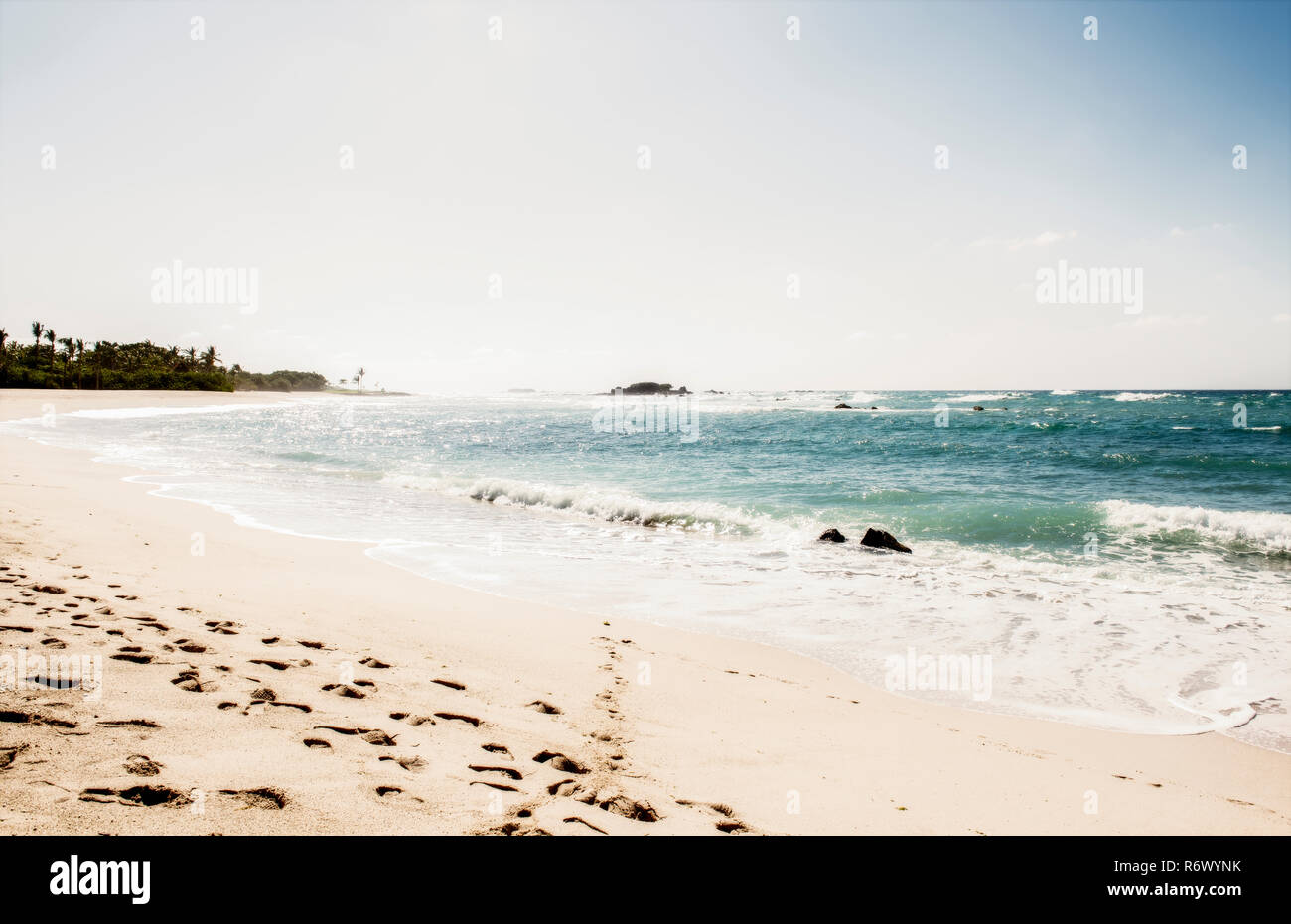 A Beautiful & Idyllic Beach Scene in Punta de Mita, Nayarit, Mexico Stock Photo