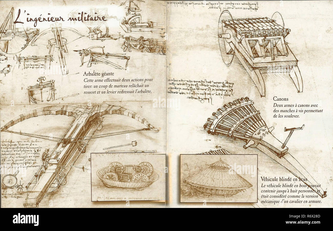 Vintage Leonardo Da Vinci artwork Stock Photo - Alamy