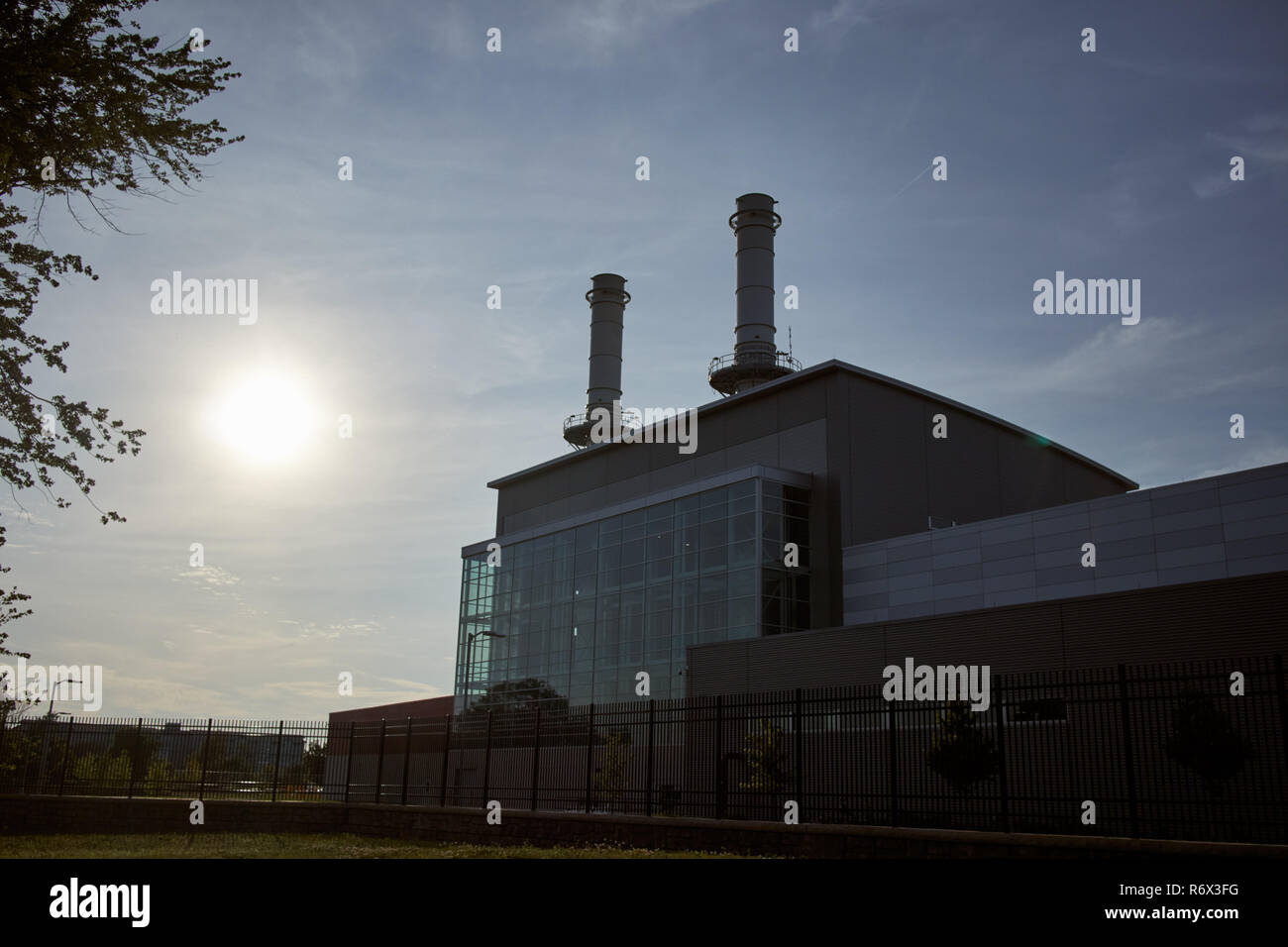 Gas-fired power plant built in 2017 in Holland, Michigan Stock Photo