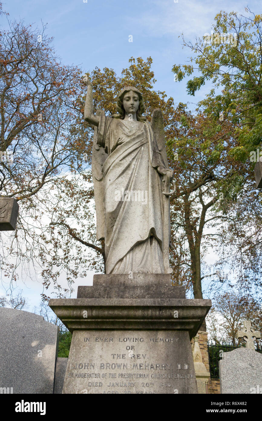 Old tombstones at Highgate cemetery, London, England Stock Photo