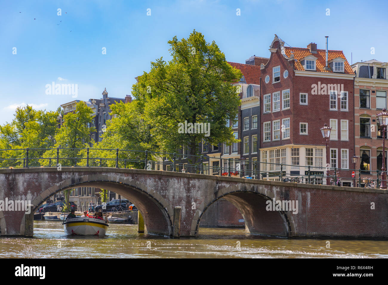 Views of Amsterdam, The Netherlands, in Summer Stock Photo
