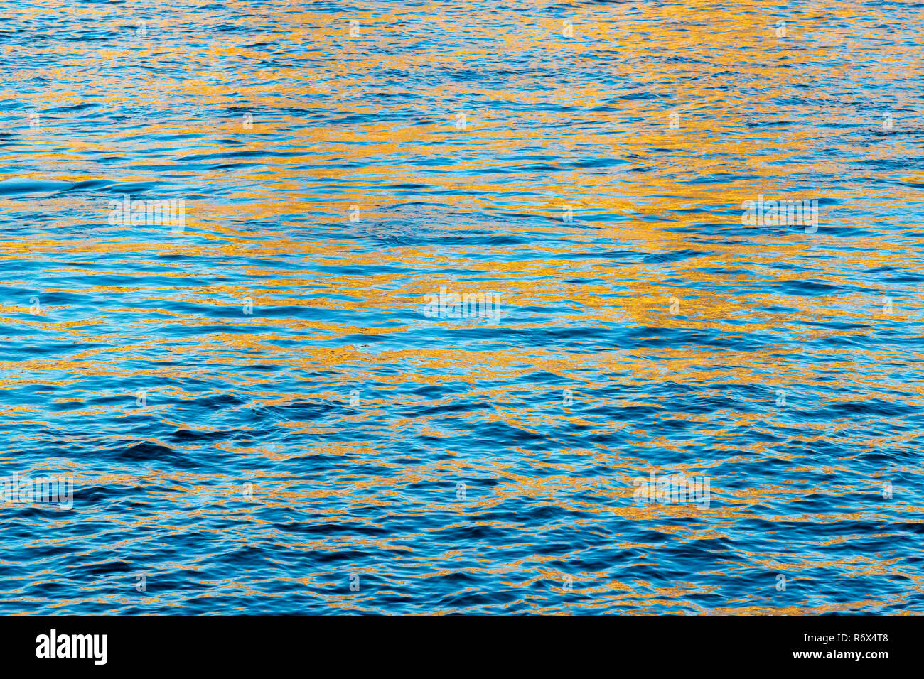 Colourful water ripple abstract. River Thames. London, England Stock Photo