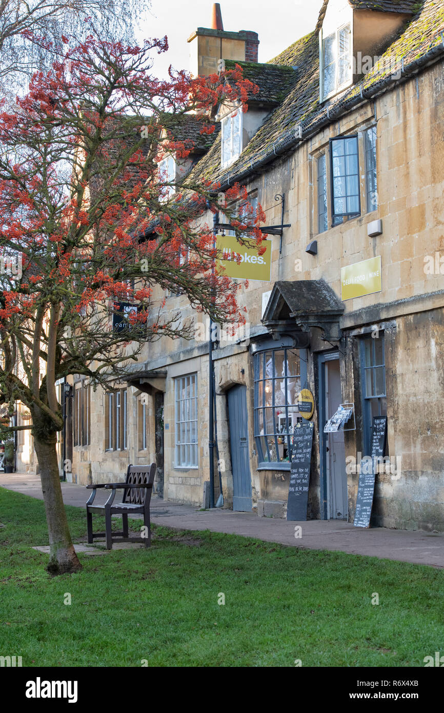 Toke's deli food and wine shop in December in Chipping Campden