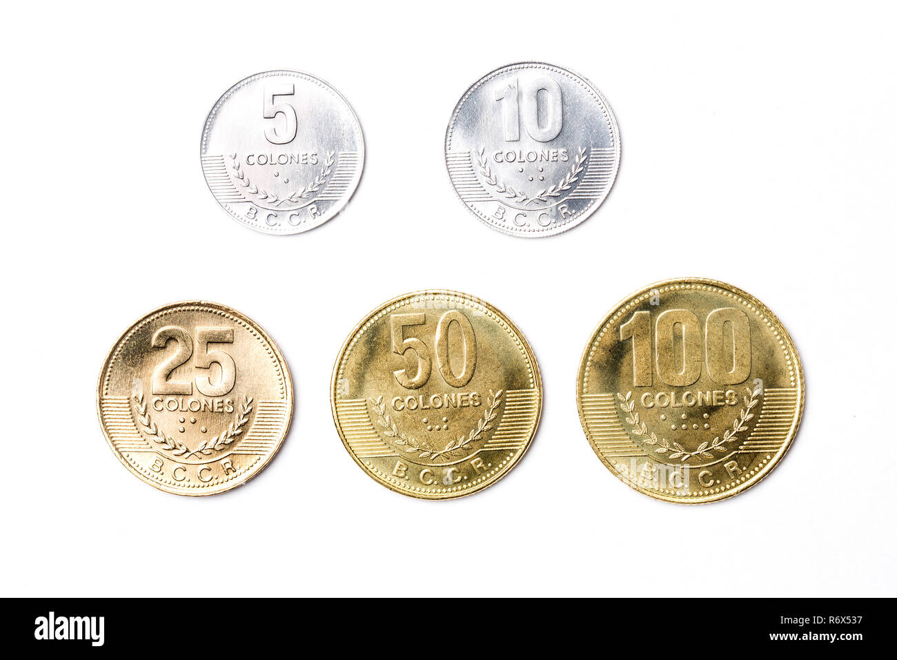 Coins from Costa Rica Stock Photo - Alamy