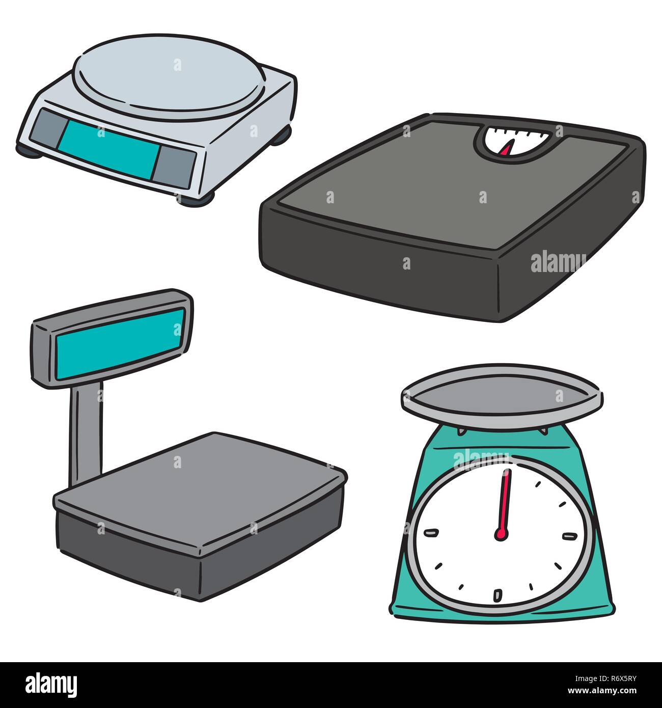 vector set of weighing machine Stock Vector Image & Art - Alamy