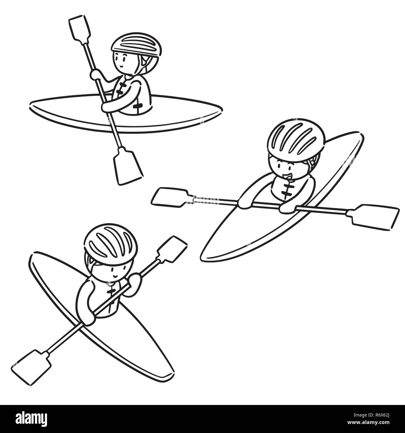 vector set of kayak Stock Vector Image &amp; Art - Alamy