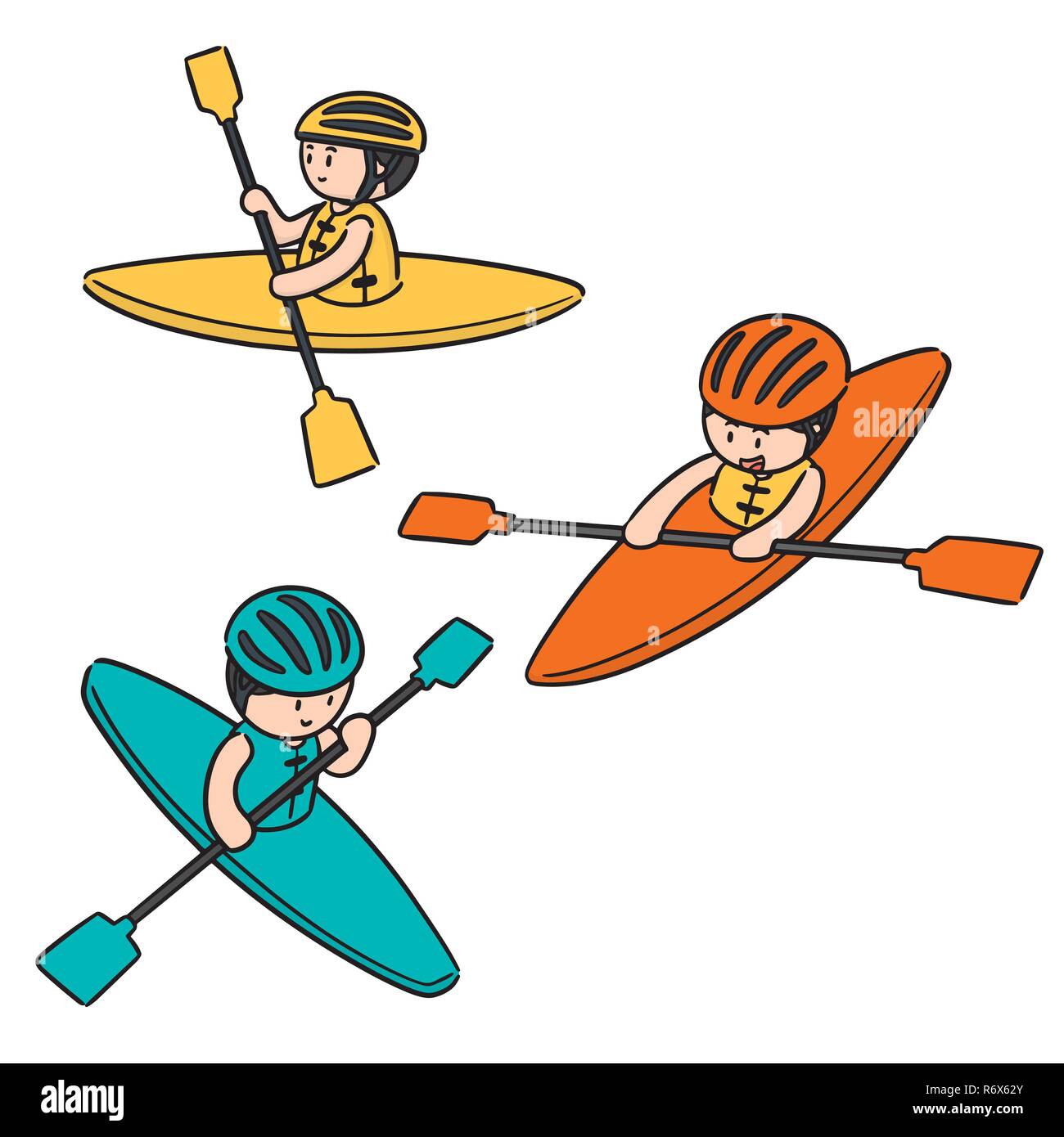 vector set of kayak Stock Vector Image & Art Alamy