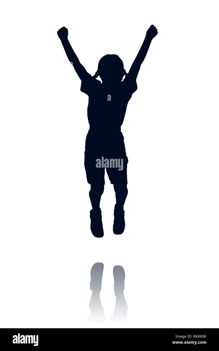 Happy kid on white background, illustration Stock Photo - Alamy