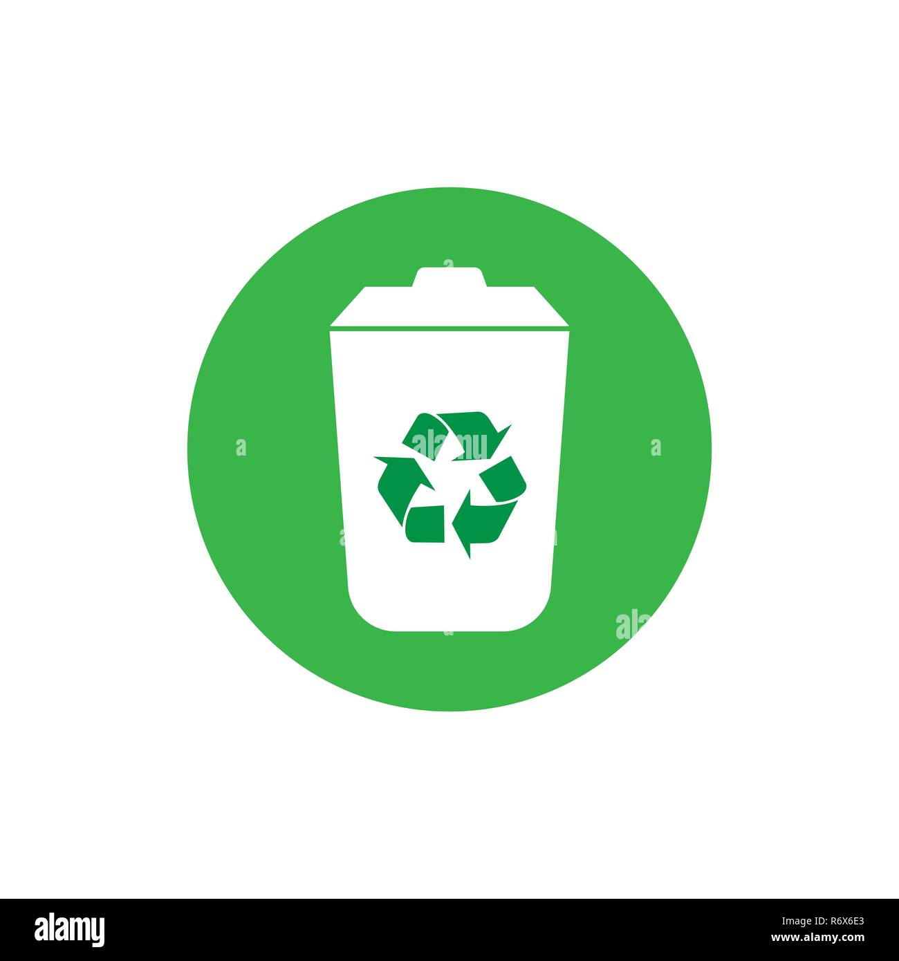 Recycle bin icon. Vector illustration, flat design. Stock Vector