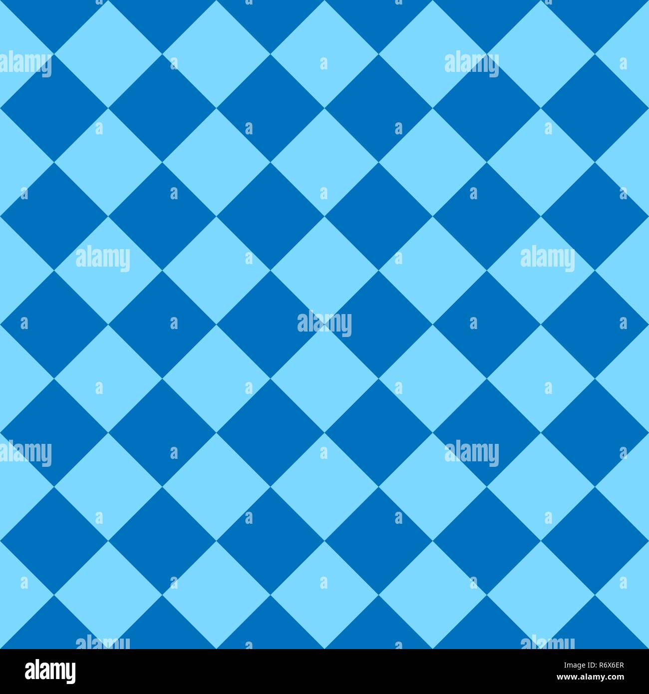 Chess board, seamless pattern. Vector illustration. Blue Stock Vector