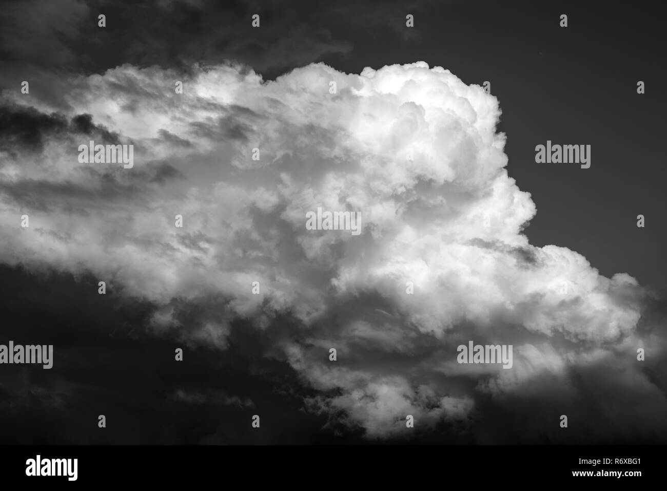 Black and white clouds texture on the dark sky background abstract ...