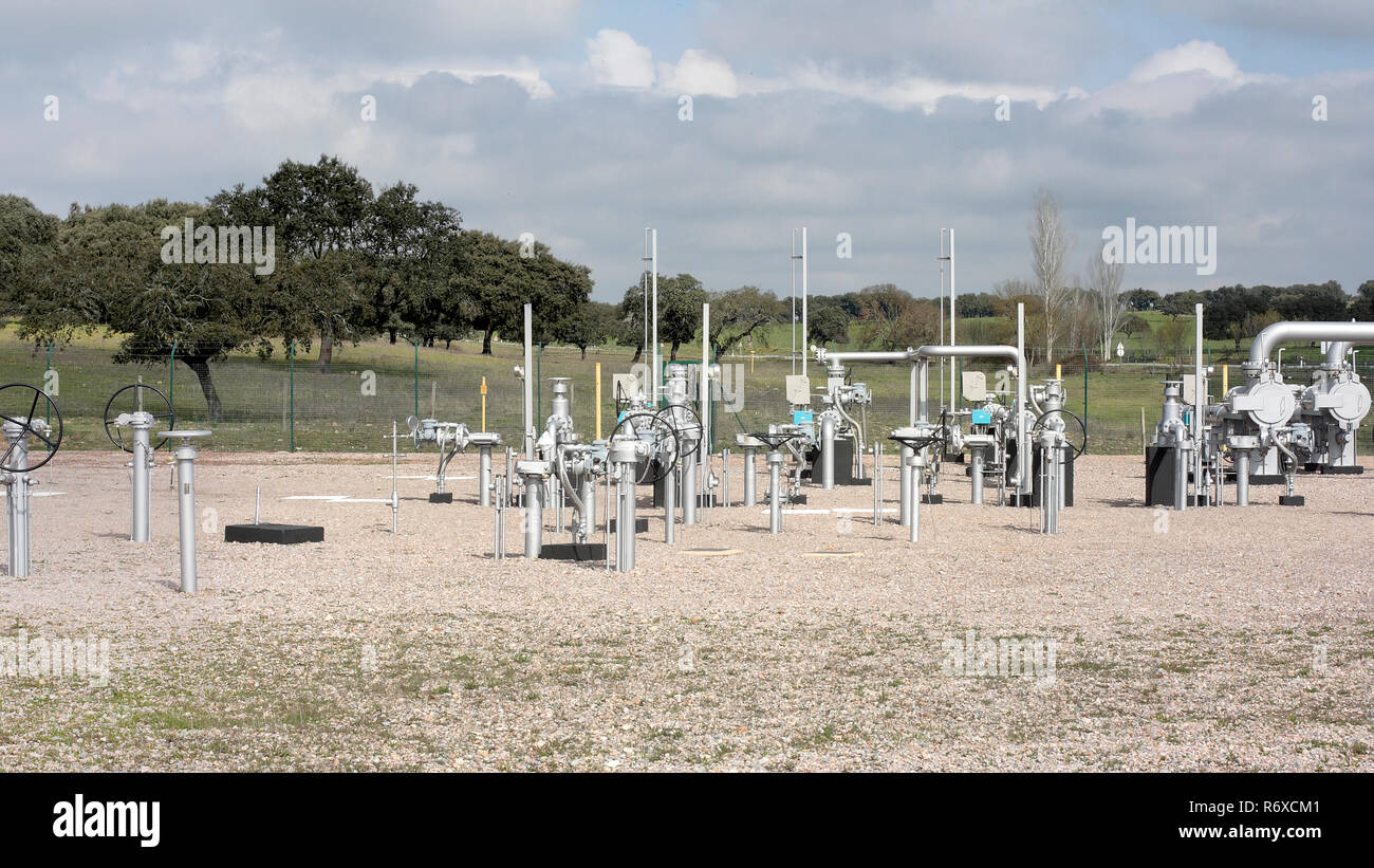 Natural gas facilities. Photo from 2008. Stock Photo